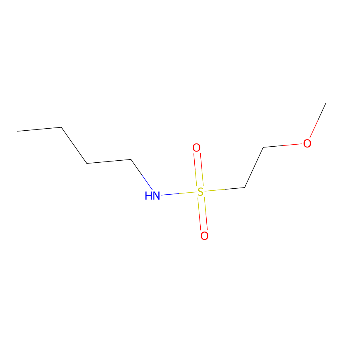 N-butyl-2-methoxyethane-1-sulfonamide molecular structure, CAS 1215677-41-0