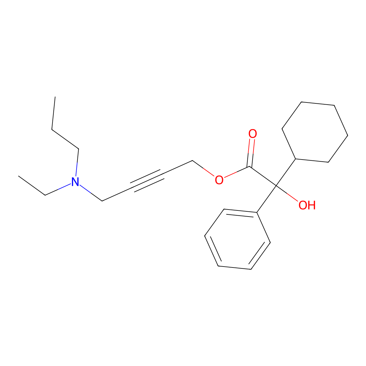 N-Desethyl-N-propyl Oxybutynin molecular structure, CAS 1215677-72-7