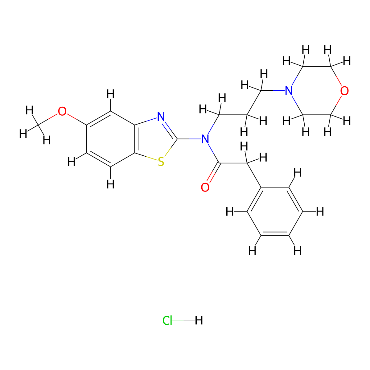 N-(5-methoxybenzo[d]thiazol-2-yl)-N-(3-morpholinopropyl)-2-phenylacetamide hydrochloride molecular structure, CAS 1215677-81-8