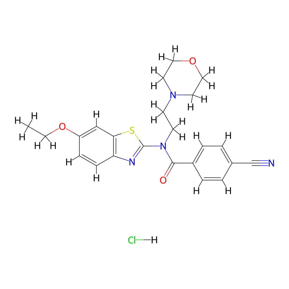 4-cyano-N-(6-ethoxybenzo[d]thiazol-2-yl)-N-(2-morpholinoethyl)benzamide hydrochloride molecular structure, CAS 1215681-82-5
