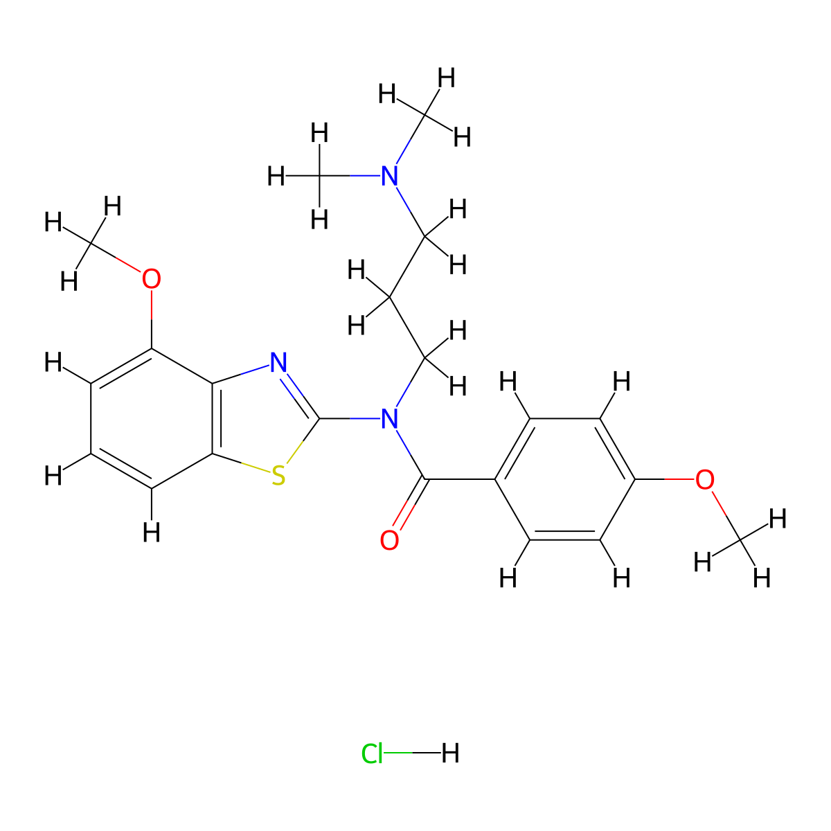 N-[3-(Dimethylamino)propyl]-4-methoxy-N-(4-methoxy-1,3-benzothiazol-2-YL)benzamide hydrochloride molecular structure, CAS 1215691-01-2
