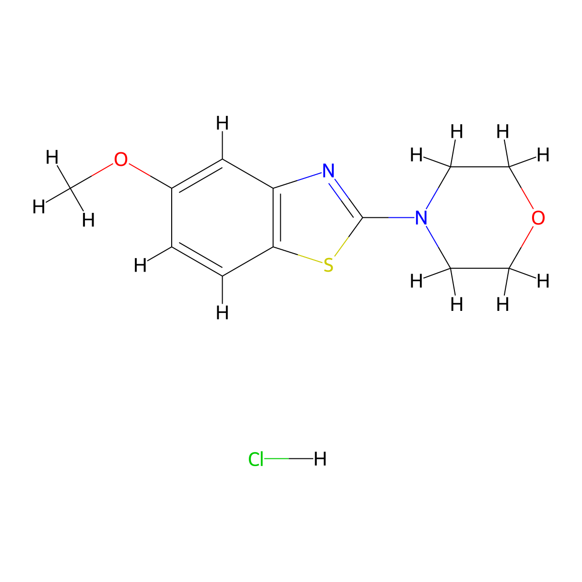 4-(5-Methoxybenzo[d]thiazol-2-yl)morpholine hydrochloride molecular structure, CAS 1215692-26-4
