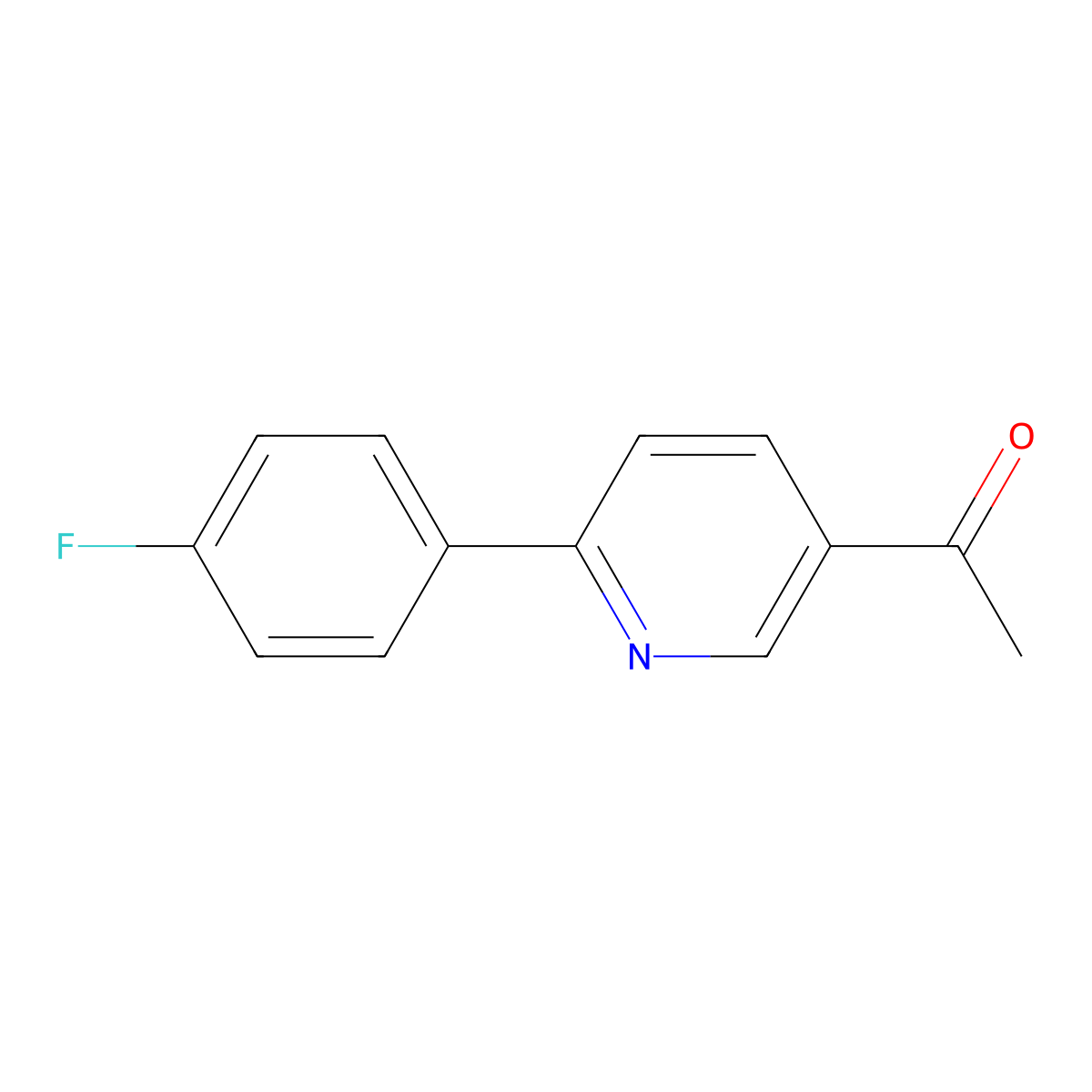 1-[6-(4-Fluorophenyl)pyridin-3-yl]ethanone molecular structure, CAS 1215695-69-4