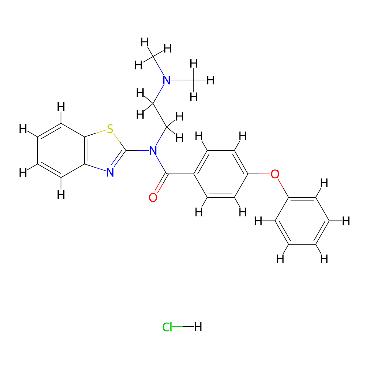 N-(1,3-Benzothiazol-2-YL)-N-[2-(dimethylamino)ethyl]-4-phenoxybenzamide hydrochloride molecular structure, CAS 1215698-60-4