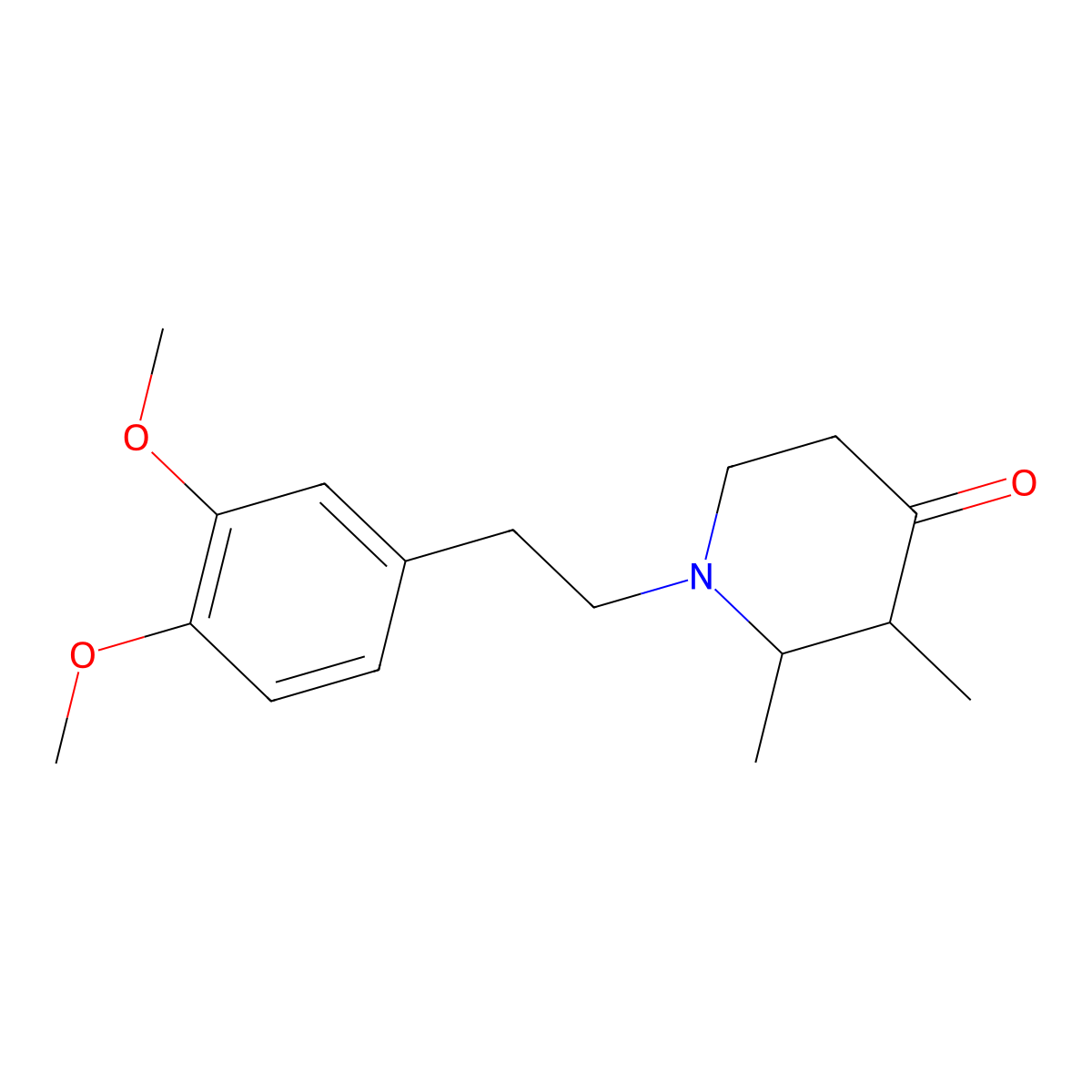 1-[2-(3,4-Dimethoxyphenyl)ethyl]-2,3-dimethylpiperidin-4-one molecular structure, CAS 1215699-25-4