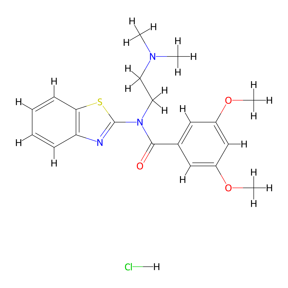 N-(benzo[d]thiazol-2-yl)-N-(2-(dimethylamino)ethyl)-3,5-dimethoxybenzamide hydrochloride molecular structure, CAS 1215700-62-1