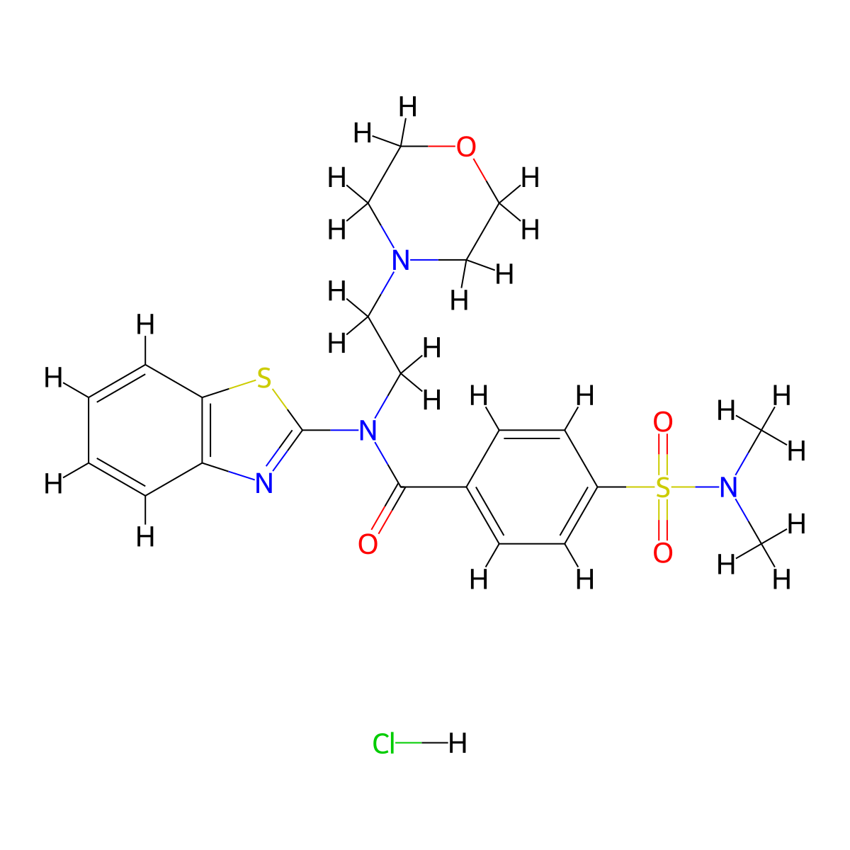 N-(benzo[d]thiazol-2-yl)-4-(N,N-dimethylsulfamoyl)-N-(2-morpholinoethyl)benzamide hydrochloride molecular structure, CAS 1215712-84-7