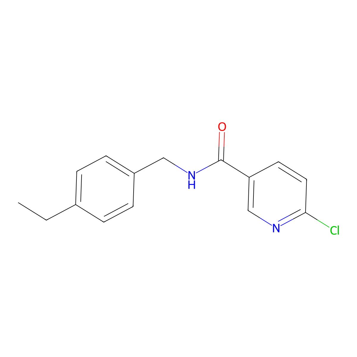 6-Chloro-N-(4-ethylbenzyl)nicotinamide molecular structure, CAS 1215716-62-3
