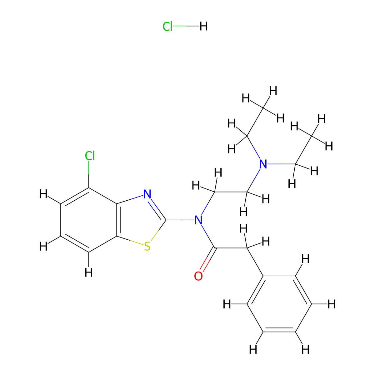 N-(4-chlorobenzo[d]thiazol-2-yl)-N-(2-(diethylamino)ethyl)-2-phenylacetamide hydrochloride molecular structure, CAS 1215722-00-1