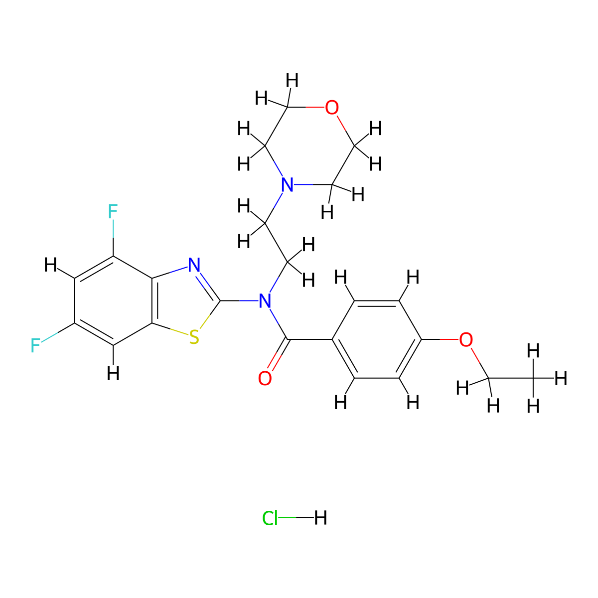 N-(4,6-difluorobenzo[d]thiazol-2-yl)-4-ethoxy-N-(2-morpholinoethyl)benzamide hydrochloride molecular structure, CAS 1215734-30-7