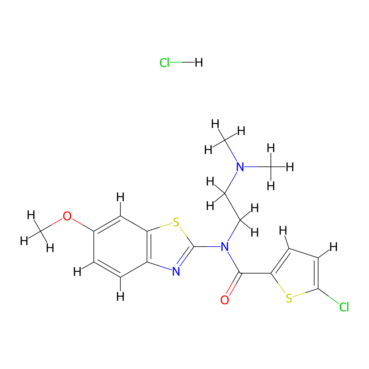 5-chloro-N-(2-(dimethylamino)ethyl)-N-(6-methoxybenzo[d]thiazol-2-yl)thiophene-2-carboxamide hydrochloride molecular structure, CAS 1215738-29-6