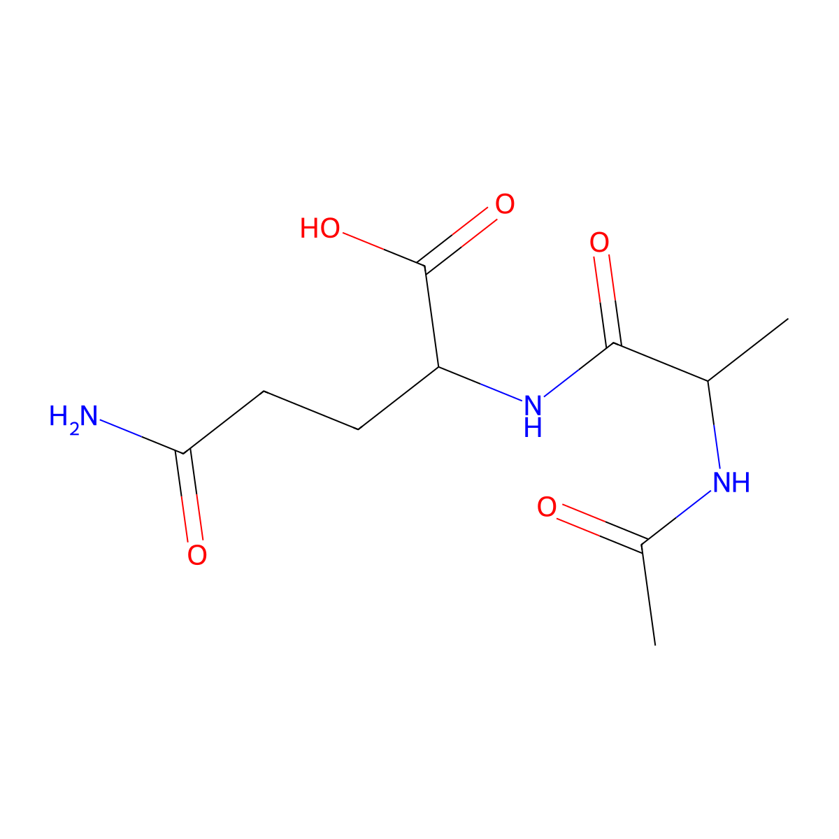 (2S)-2-(((2S)-2-acetamidopropanoyl)amino)-5-amino-5-oxopentanoic acid molecular structure, CAS 121574-43-4