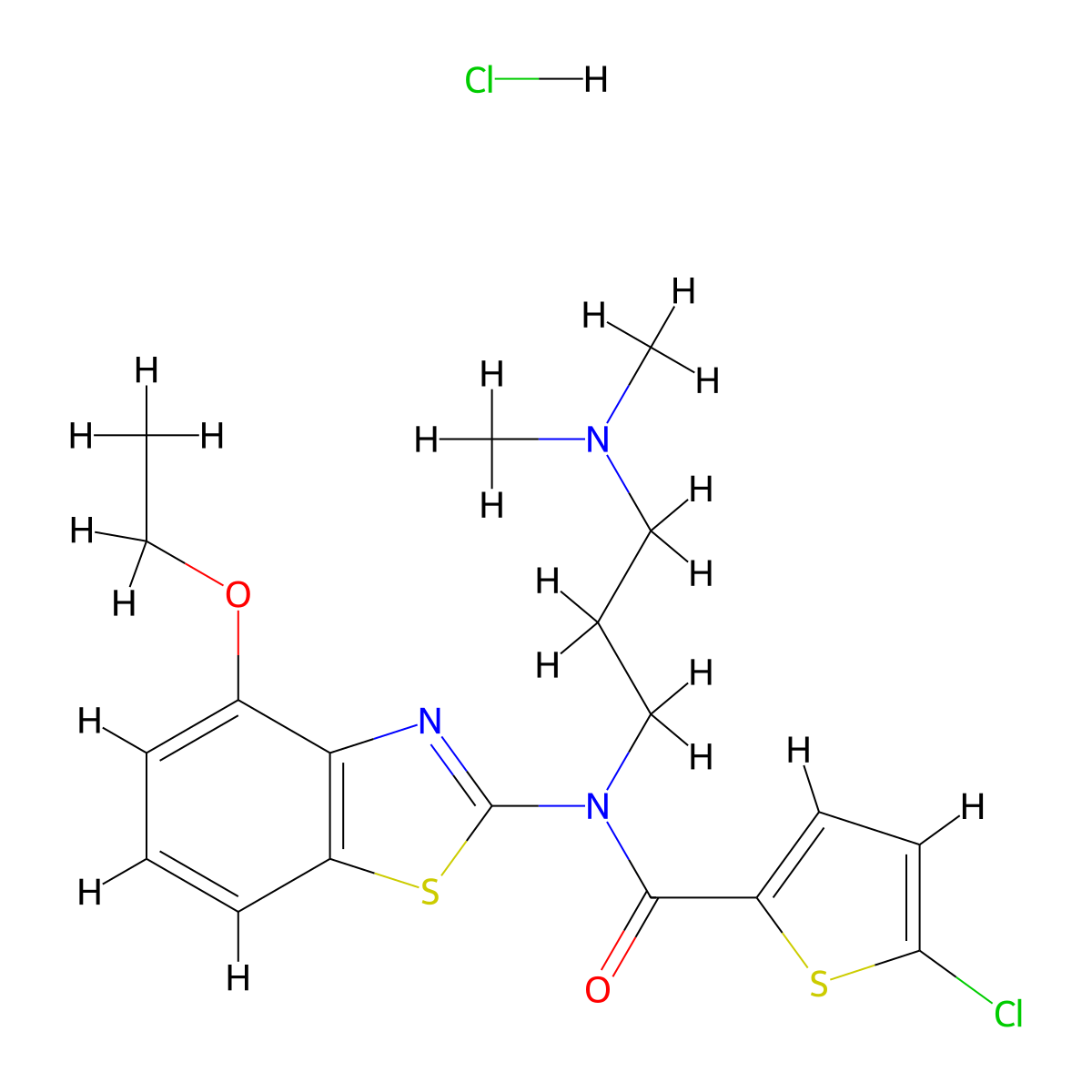 5-chloro-N-(3-(dimethylamino)propyl)-N-(4-ethoxybenzo[d]thiazol-2-yl)thiophene-2-carboxamide hydrochloride molecular structure, CAS 1215741-68-6