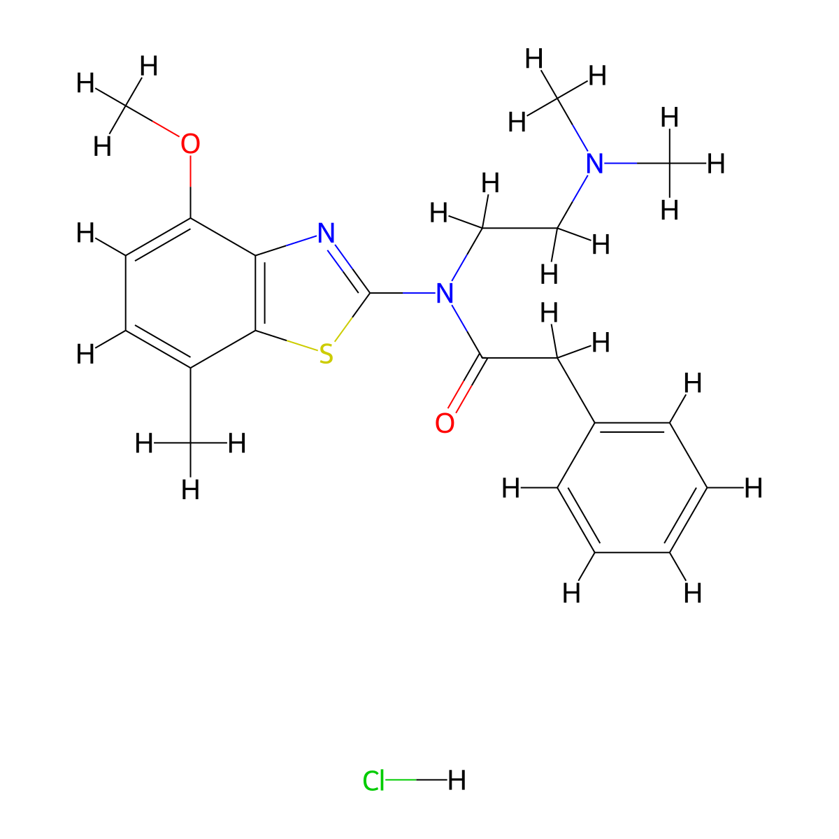 N-[2-(Dimethylamino)ethyl]-N-(4-methoxy-7-methyl-1,3-benzothiazol-2-YL)-2-phenylacetamide hydrochloride molecular structure, CAS 1215742-97-4