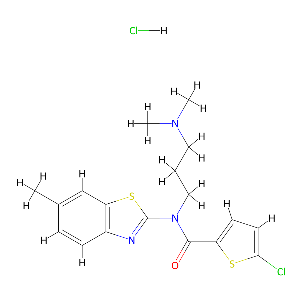5-chloro-N-(3-(dimethylamino)propyl)-N-(6-methylbenzo[d]thiazol-2-yl)thiophene-2-carboxamide hydrochloride molecular structure, CAS 1215752-45-6