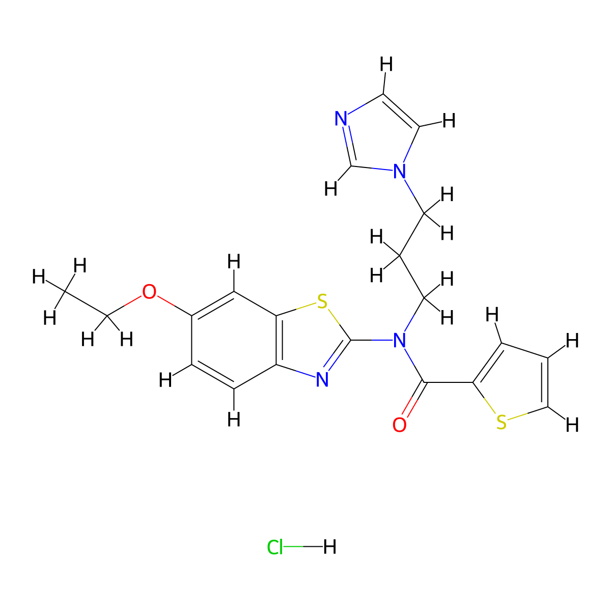 N-(3-(1H-imidazol-1-yl)propyl)-N-(6-ethoxybenzo[d]thiazol-2-yl)thiophene-2-carboxamide hydrochloride molecular structure, CAS 1215752-71-8