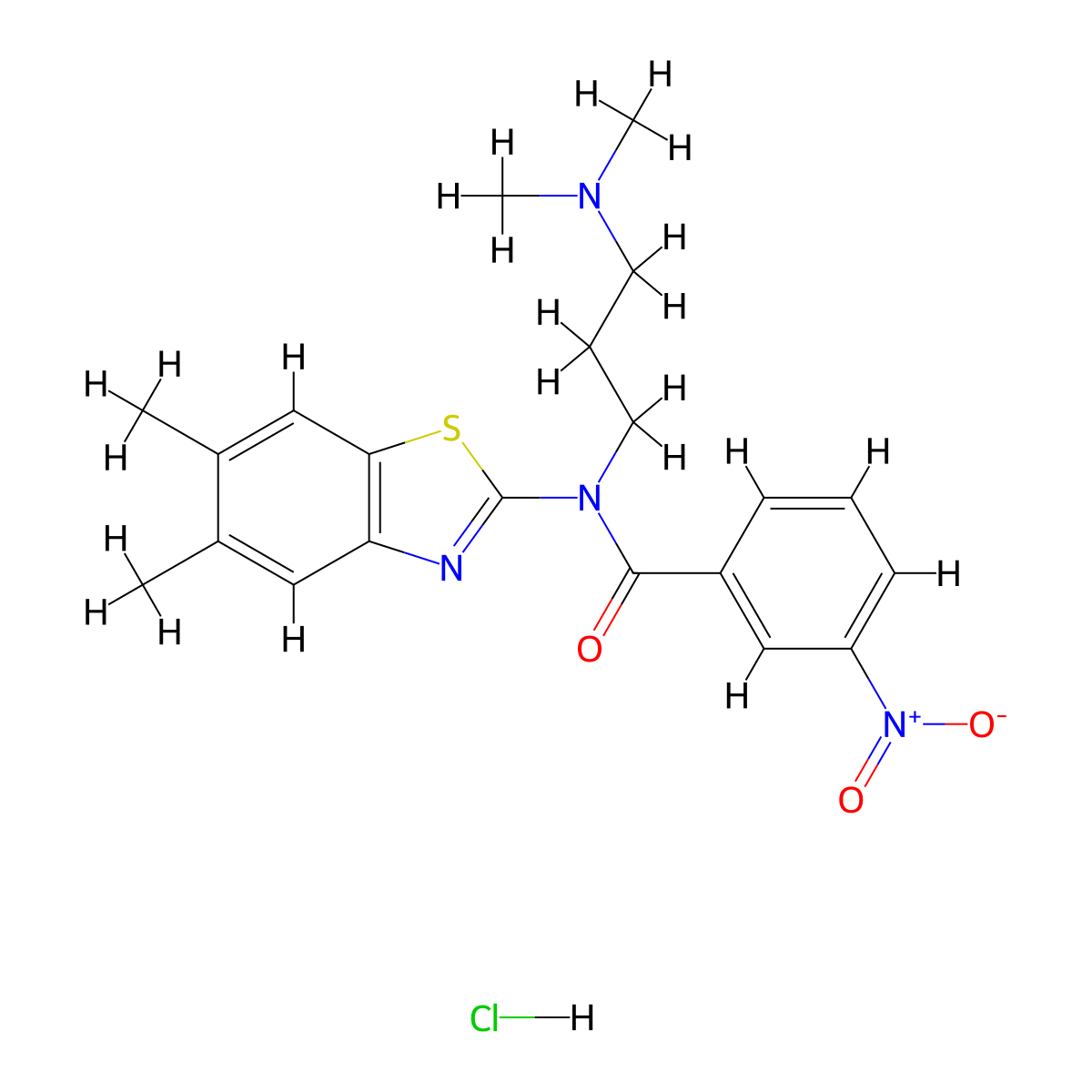N-(3-(dimethylamino)propyl)-N-(5,6-dimethylbenzo[d]thiazol-2-yl)-3-nitrobenzamide hydrochloride molecular structure, CAS 1215755-43-3