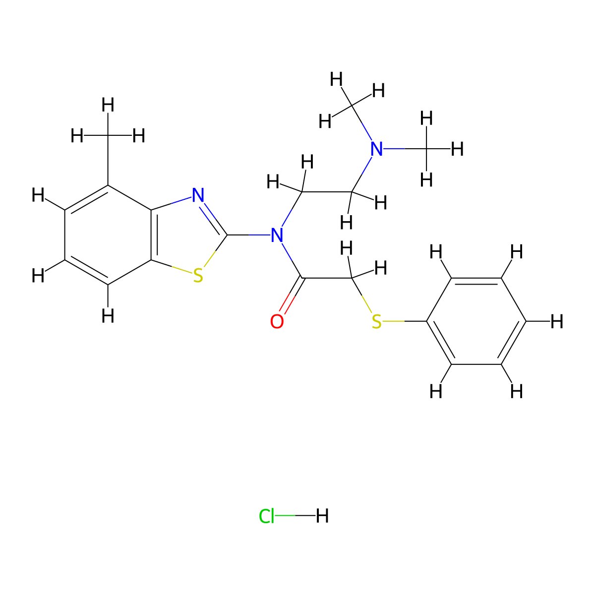 N-(2-(dimethylamino)ethyl)-N-(4-methylbenzo[d]thiazol-2-yl)-2-(phenylthio)acetamide hydrochloride molecular structure, CAS 1215766-00-9