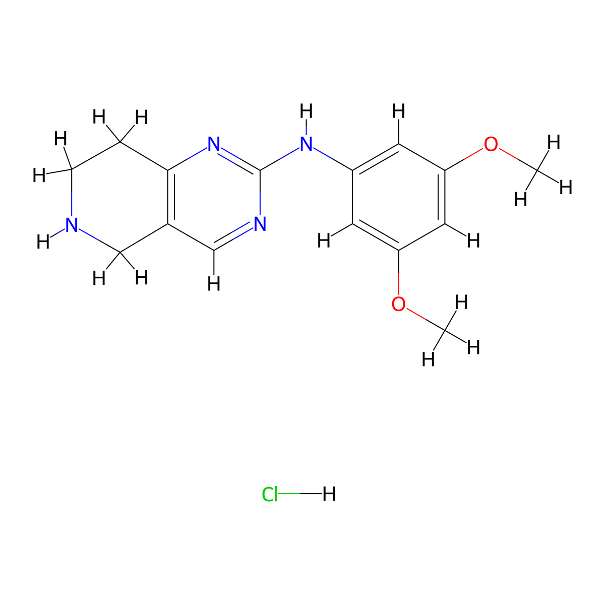 N-(3,5-Dimethoxyphenyl)-5,6,7,8-tetrahydropyrido[4,3-d]pyrimidin-2-amine;hydrochloride molecular structure, CAS 1215767-36-4