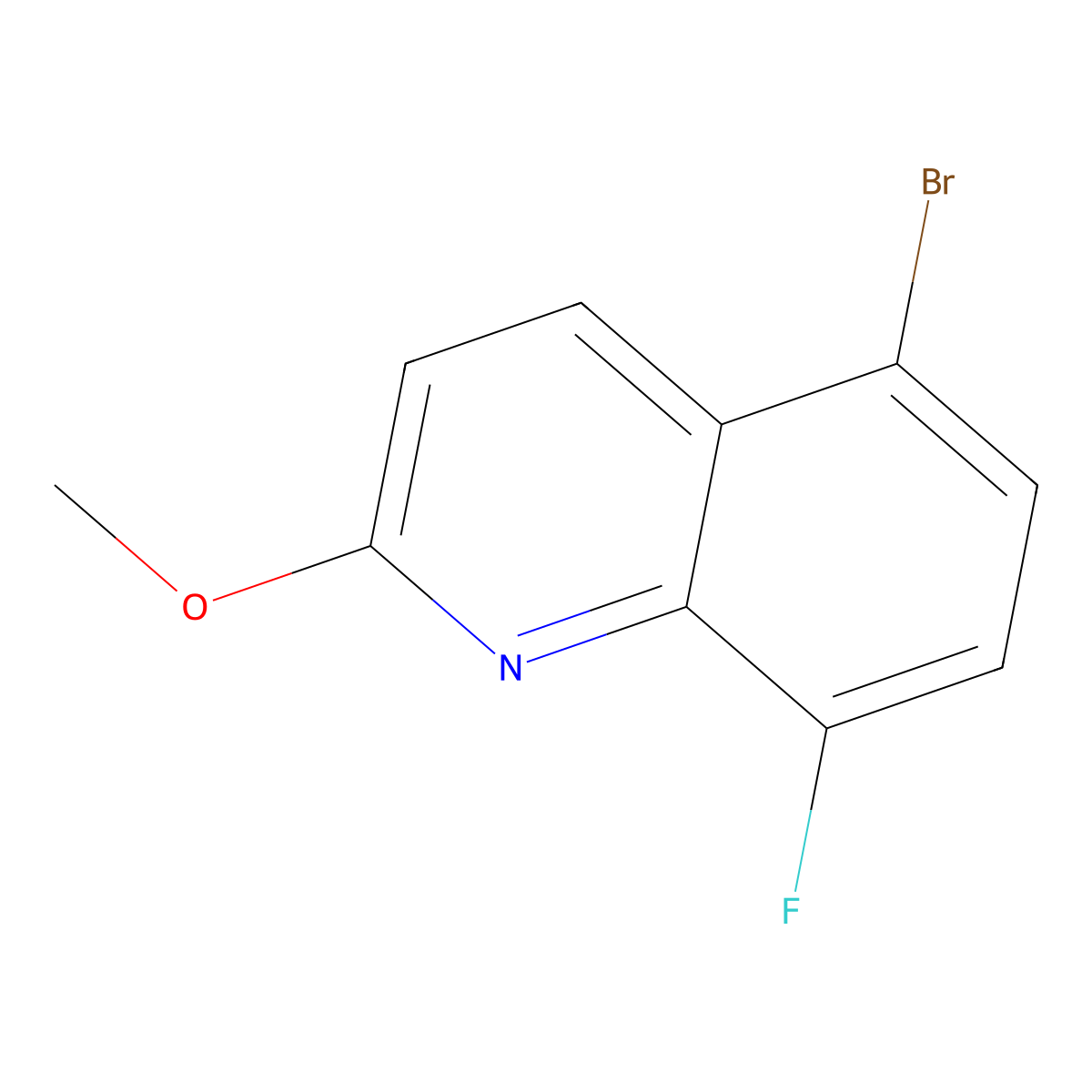 5-Bromo-8-fluoro-2-methoxyquinoline molecular structure, CAS 1215767-72-8