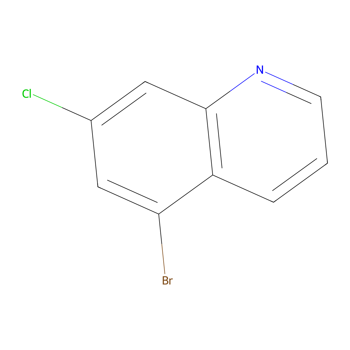 5-Bromo-7-chloroquinoline molecular structure, CAS 1215767-84-2