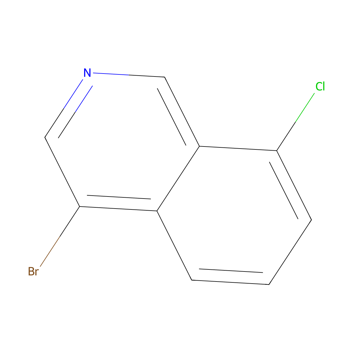 4-Bromo-8-chloroisoquinoline molecular structure, CAS 1215767-86-4
