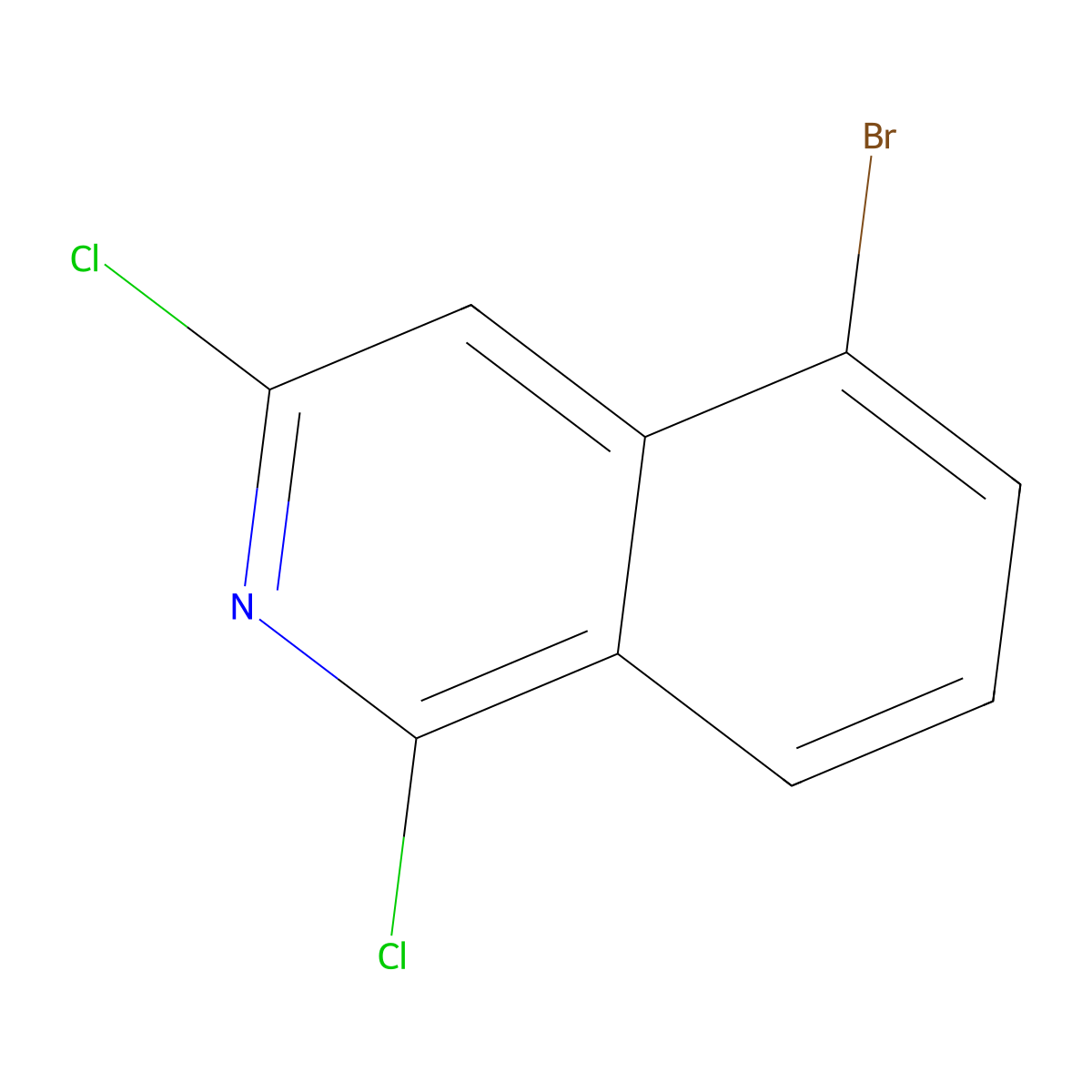 5-Bromo-1,3-dichloroisoquinoline molecular structure, CAS 1215767-89-7