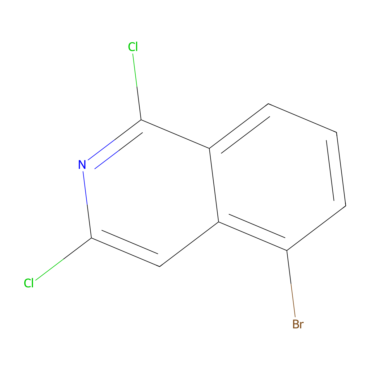 5-Bromo-1,3-dichloroisoquinoline molecular structure, CAS 1215767-89-7