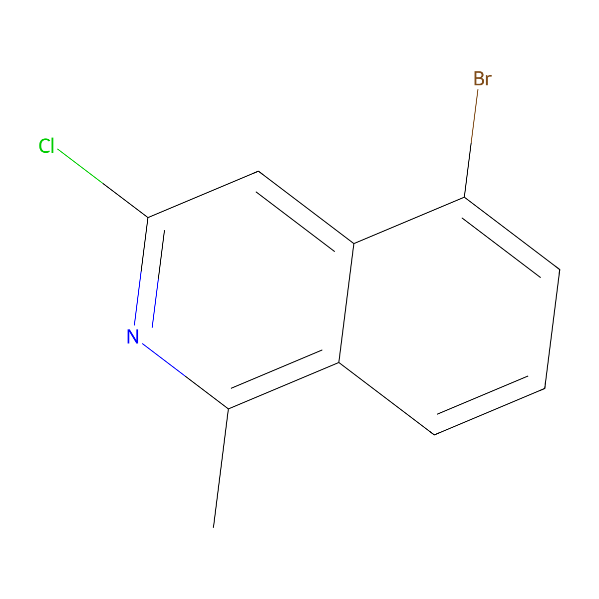 5-Bromo-3-chloro-1-methylisoquinoline molecular structure, CAS 1215767-97-7