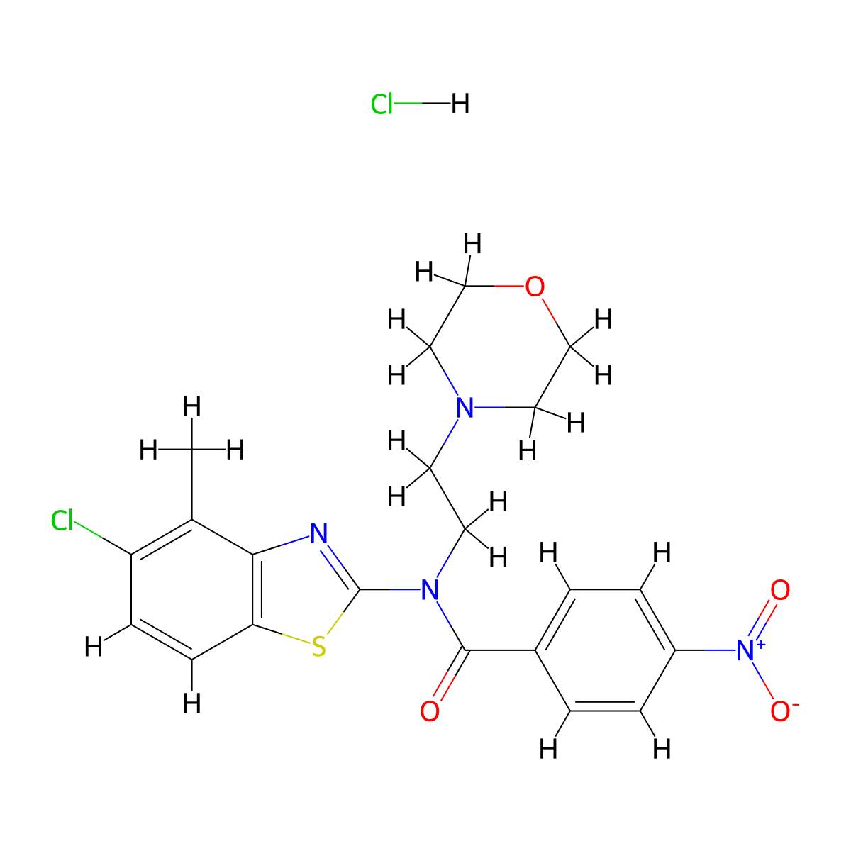 N-(5-chloro-4-methylbenzo[d]thiazol-2-yl)-N-(2-morpholinoethyl)-4-nitrobenzamide hydrochloride molecular structure, CAS 1215768-06-1