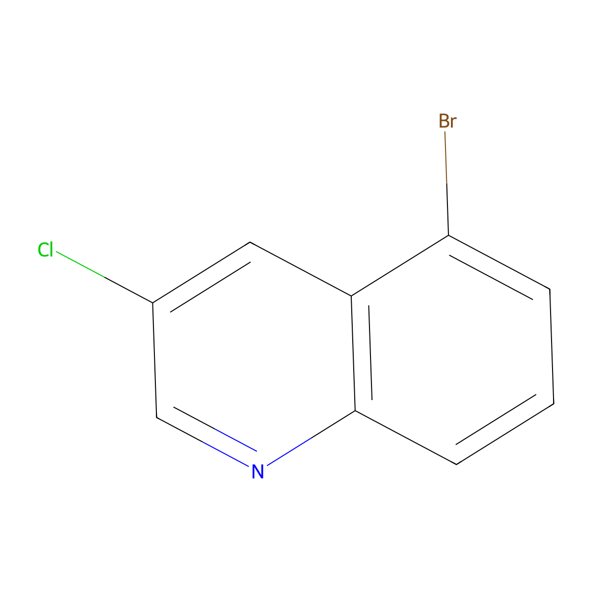 5-Bromo-3-chloroquinoline molecular structure, CAS 1215770-74-3