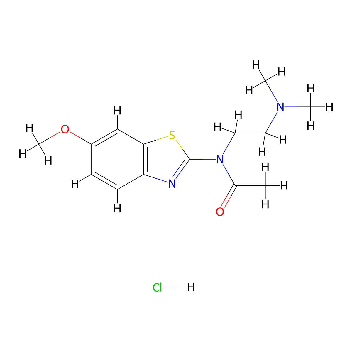 N-(2-(dimethylamino)ethyl)-N-(6-methoxybenzo[d]thiazol-2-yl)acetamide hydrochloride molecular structure, CAS 1215776-17-2