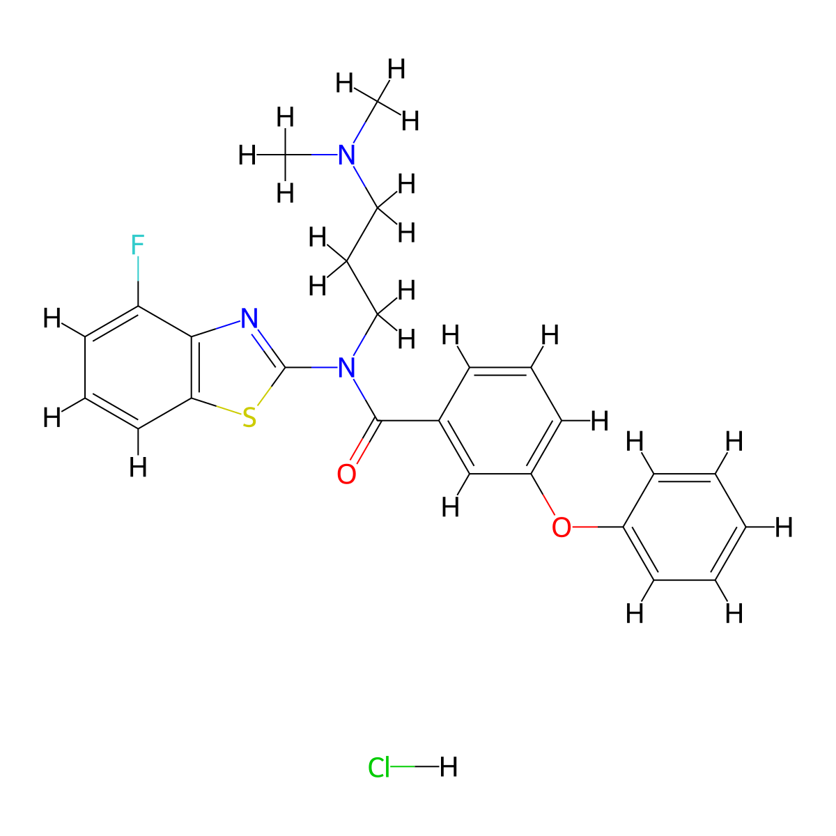 N-[3-(Dimethylamino)propyl]-N-(4-fluoro-1,3-benzothiazol-2-YL)-3-phenoxybenzamide hydrochloride molecular structure, CAS 1215778-67-8