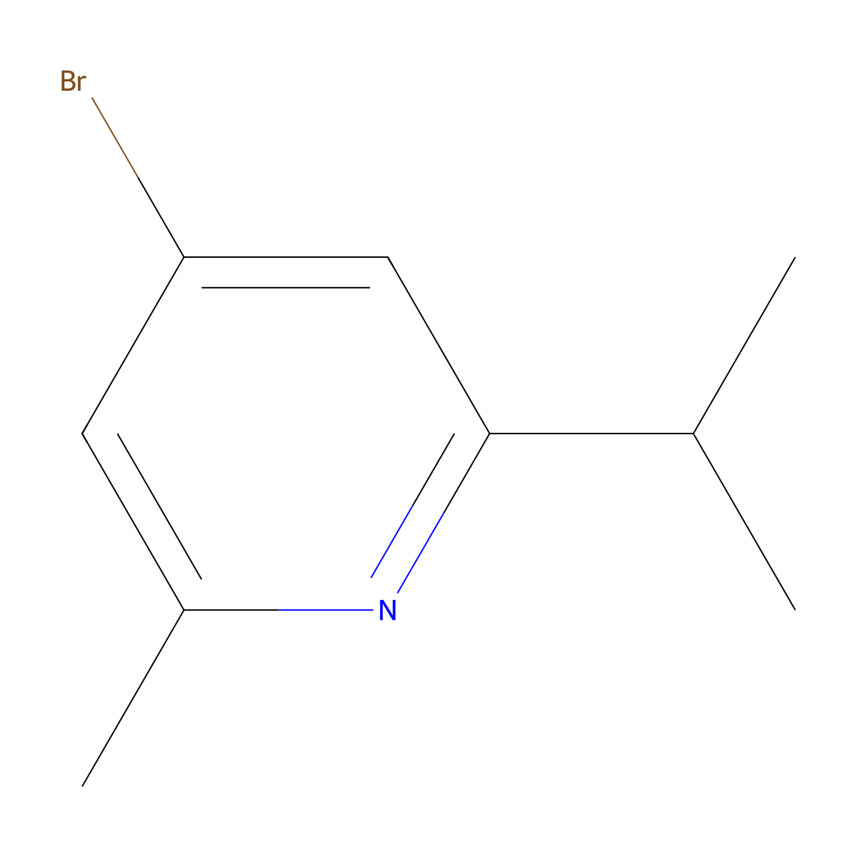 4-Bromo-2-isopropyl-6-methylpyridine molecular structure, CAS 1215782-48-1