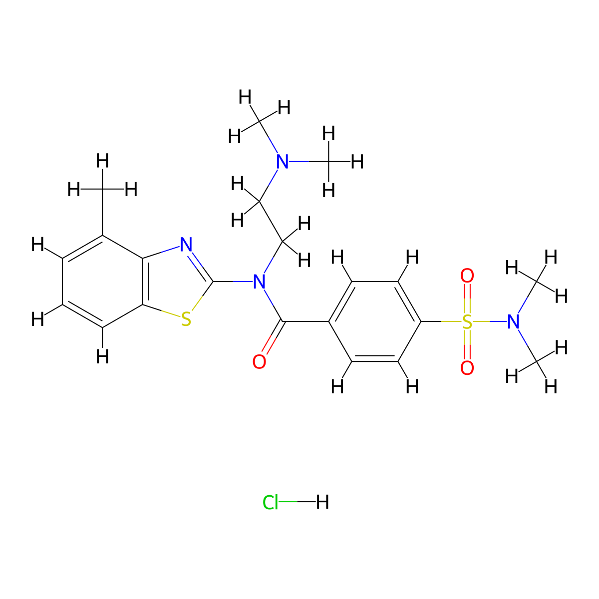 N-(2-(dimethylamino)ethyl)-4-(N,N-dimethylsulfamoyl)-N-(4-methylbenzo[d]thiazol-2-yl)benzamide hydrochloride molecular structure, CAS 1215784-50-1