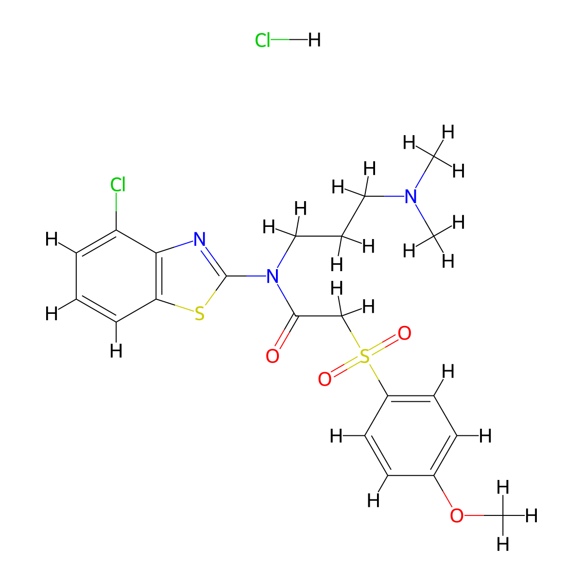 N-(4-chlorobenzo[d]thiazol-2-yl)-N-(3-(dimethylamino)propyl)-2-((4-methoxyphenyl)sulfonyl)acetamide hydrochloride molecular structure, CAS 1215784-66-9