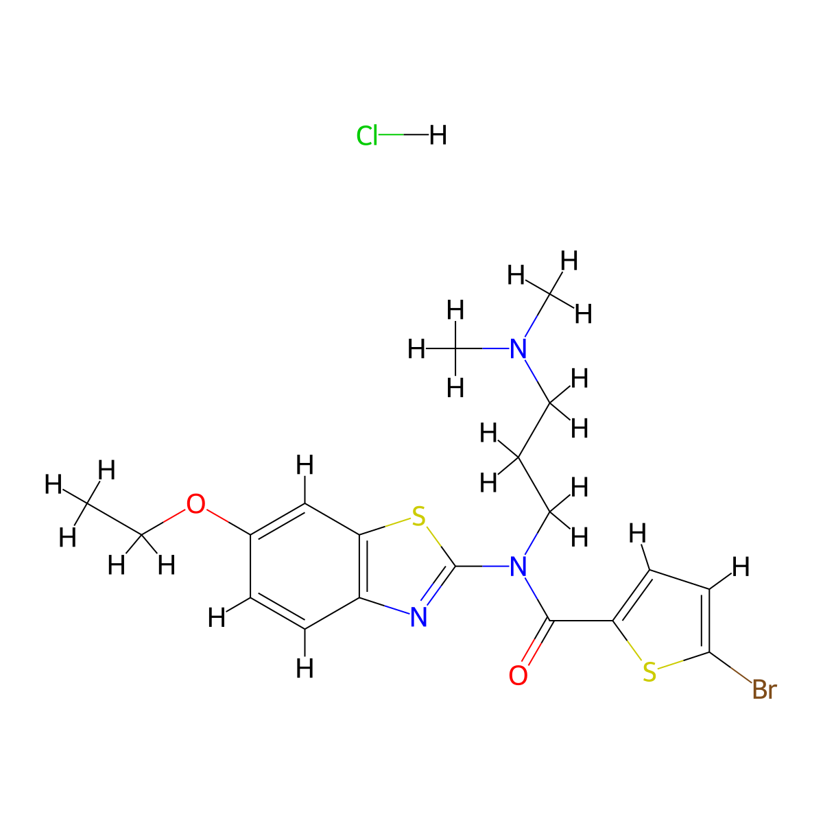 5-bromo-N-(3-(dimethylamino)propyl)-N-(6-ethoxybenzo[d]thiazol-2-yl)thiophene-2-carboxamide hydrochloride molecular structure, CAS 1215785-91-3
