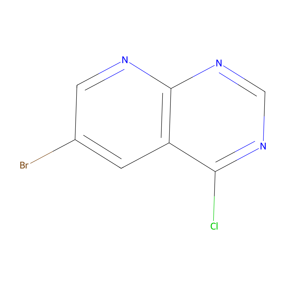 6-Bromo-4-chloropyrido[2,3-d]pyrimidine molecular structure, CAS 1215787-31-7