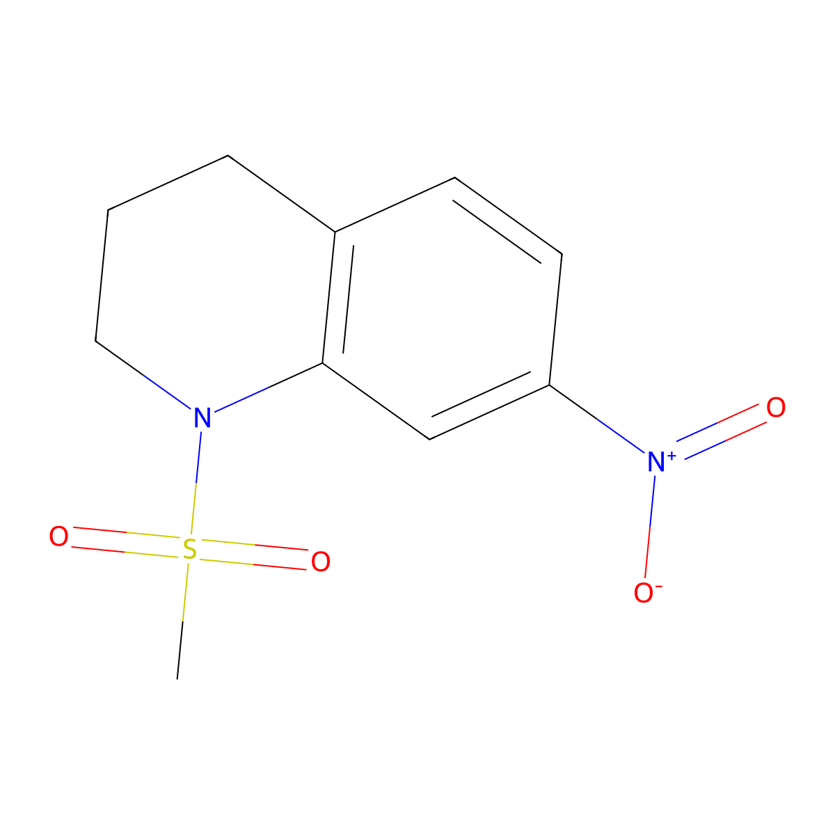 1-(Methylsulfonyl)-7-nitro-1,2,3,4-tetrahydroquinoline molecular structure, CAS 1215789-23-3