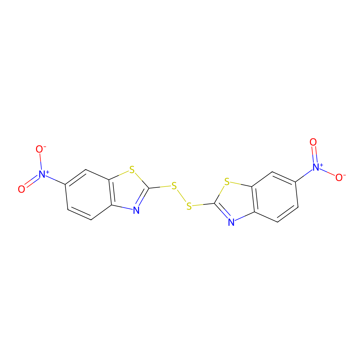 Benzothiazole, 2,2'-dithiobis[6-nitro- molecular structure, CAS 121579-06-4