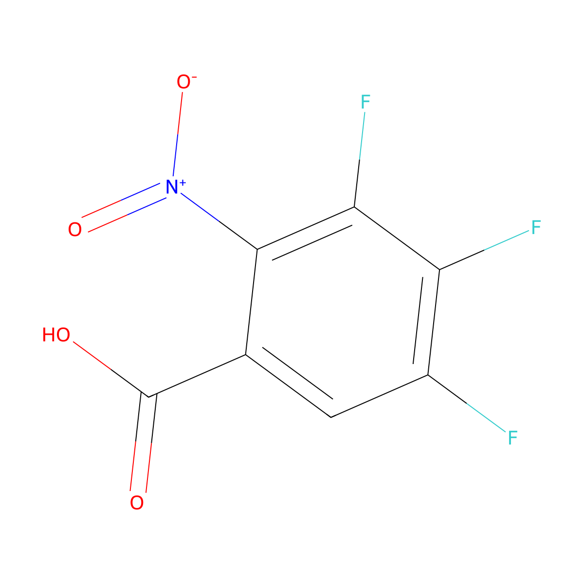 3,4,5-Trifluoro-2-nitrobenzoic acid molecular structure, CAS 121579-85-9