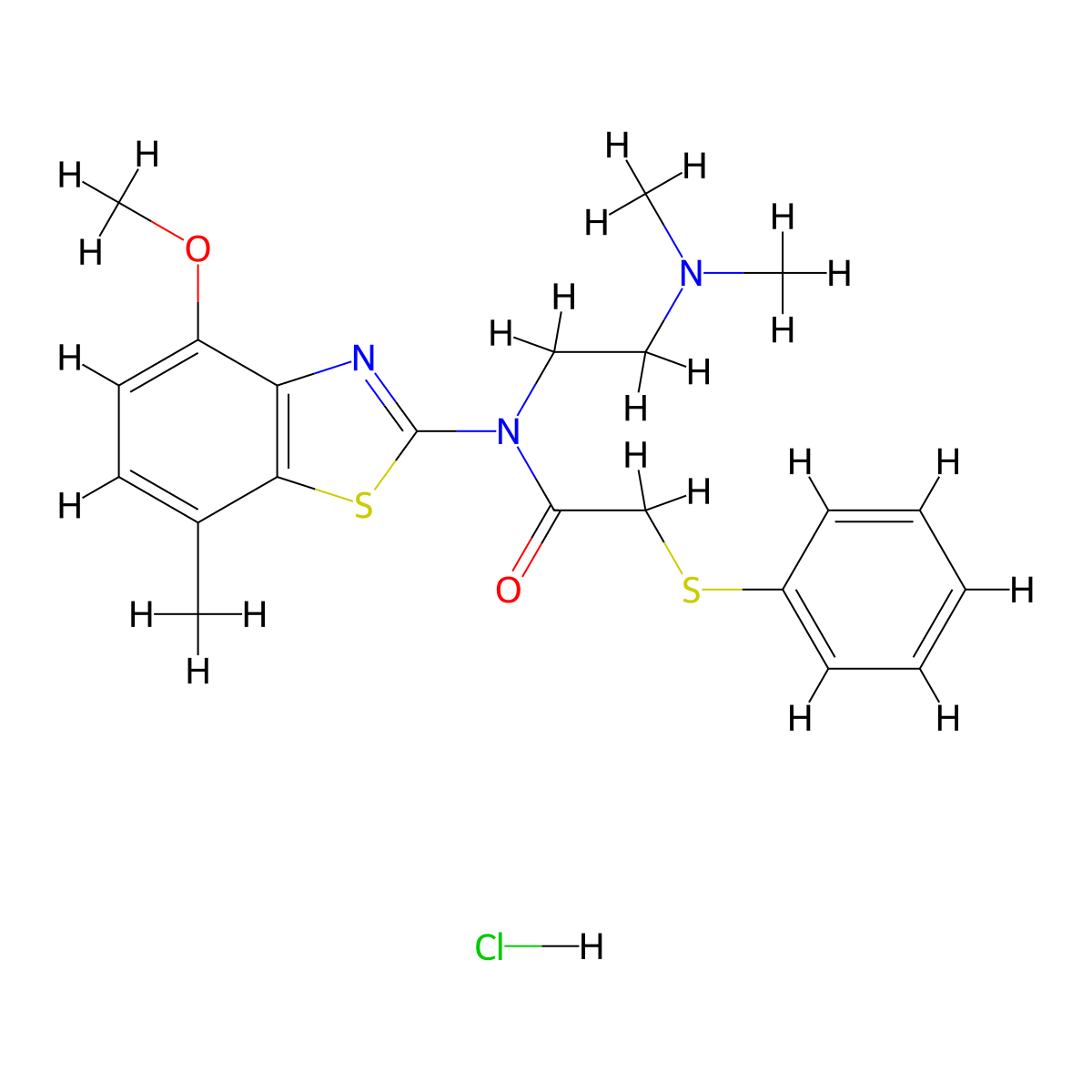 N-(2-(dimethylamino)ethyl)-N-(4-methoxy-7-methylbenzo[d]thiazol-2-yl)-2-(phenylthio)acetamide hydrochloride molecular structure, CAS 1215794-51-6