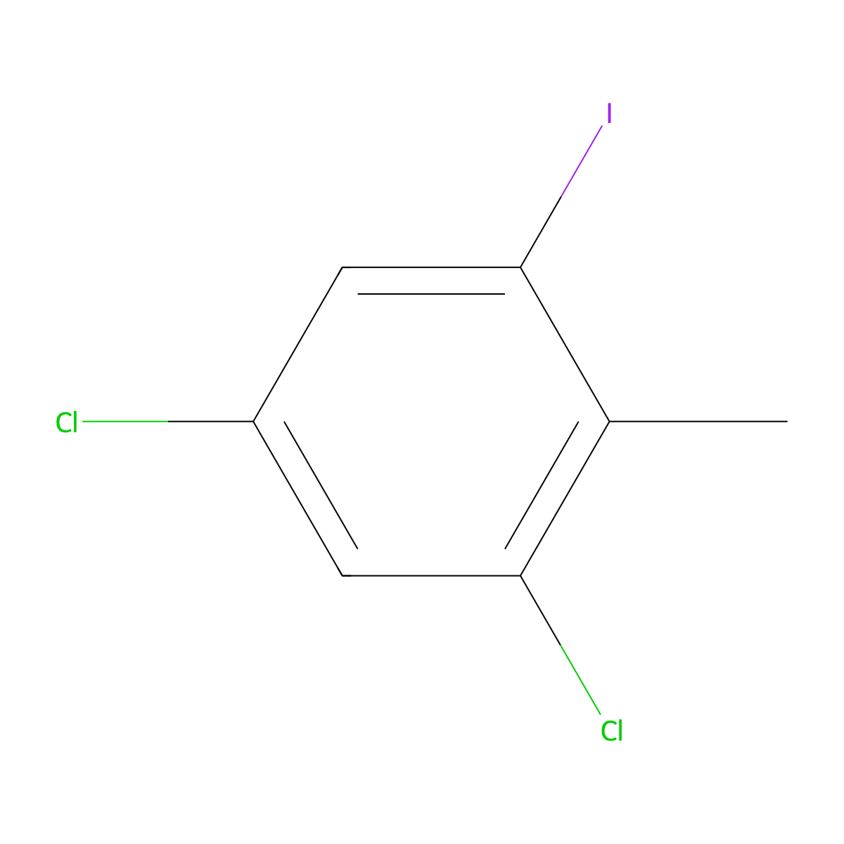 1,5-Dichloro-3-iodo-2-methylbenzene molecular structure, CAS 1215795-58-6