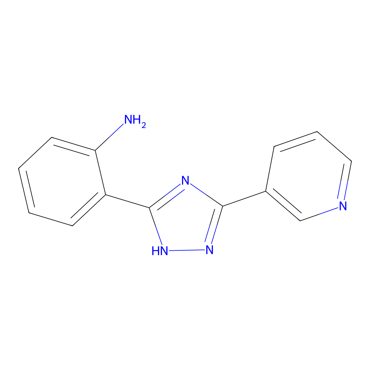2-(5-(pyridin-3-yl)-1H-1,2,4-triazol-3-yl)aniline molecular structure, CAS 1215798-11-0