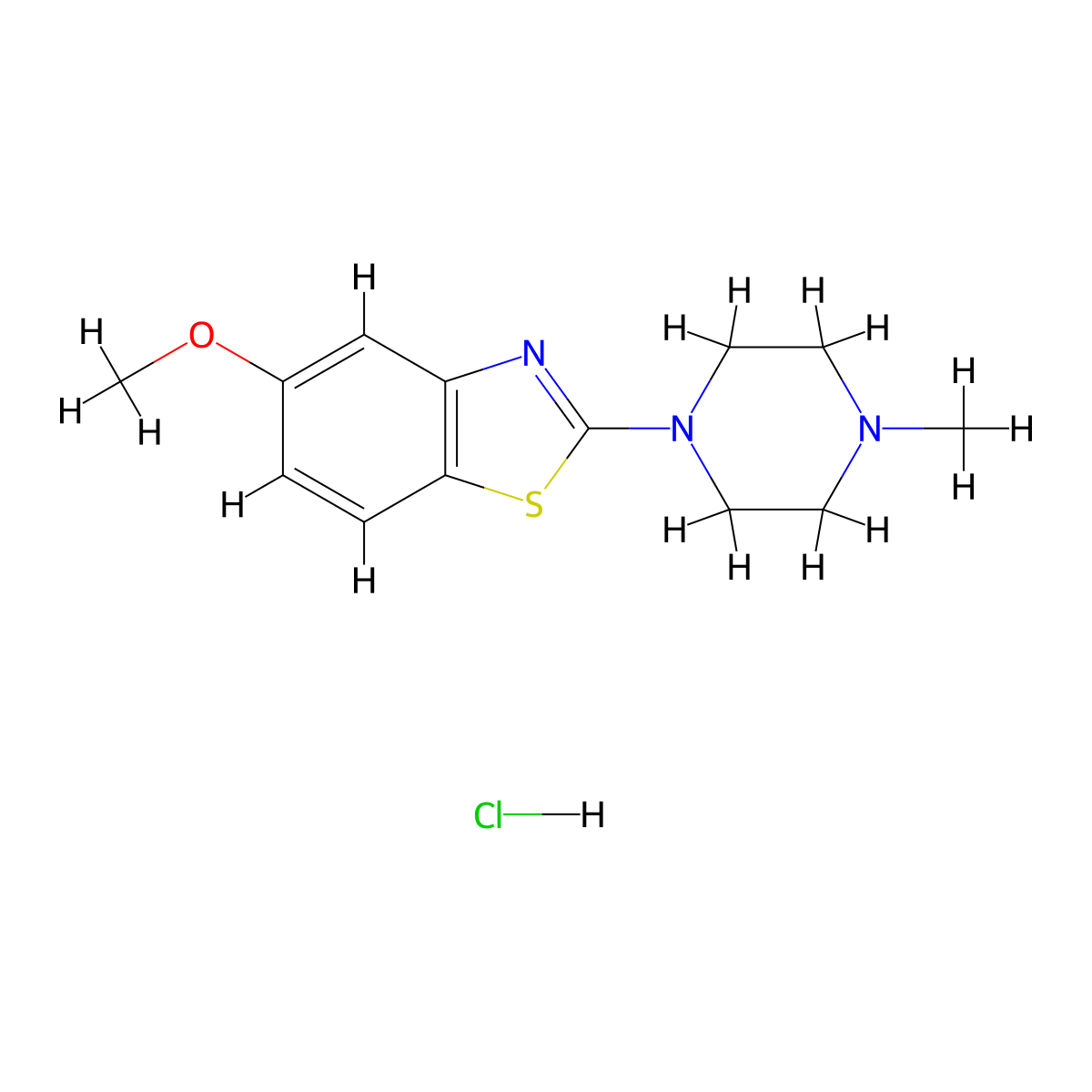 5-Methoxy-2-(4-methylpiperazin-1-yl)benzo[d]thiazole hydrochloride molecular structure, CAS 1215798-74-5
