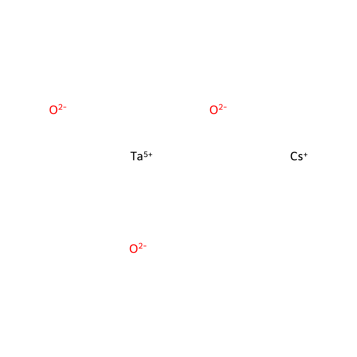 Cesium tantalum oxide (CsTaO3) molecular structure, CAS 12158-56-4