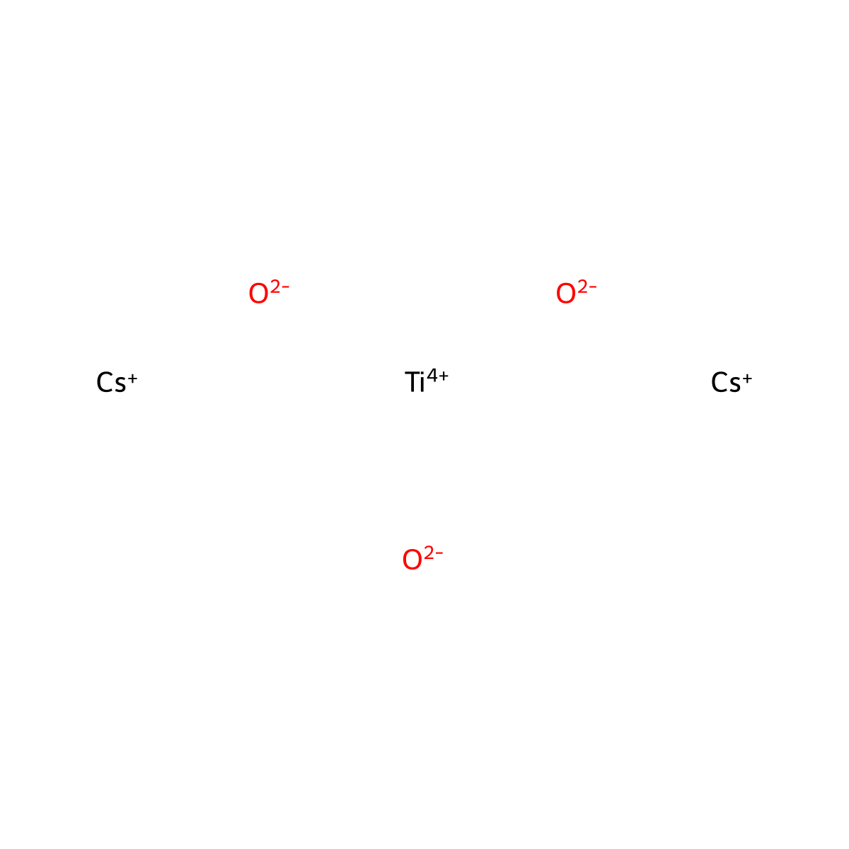 Cesium titanium oxide (Cs2TiO3) molecular structure, CAS 12158-57-5