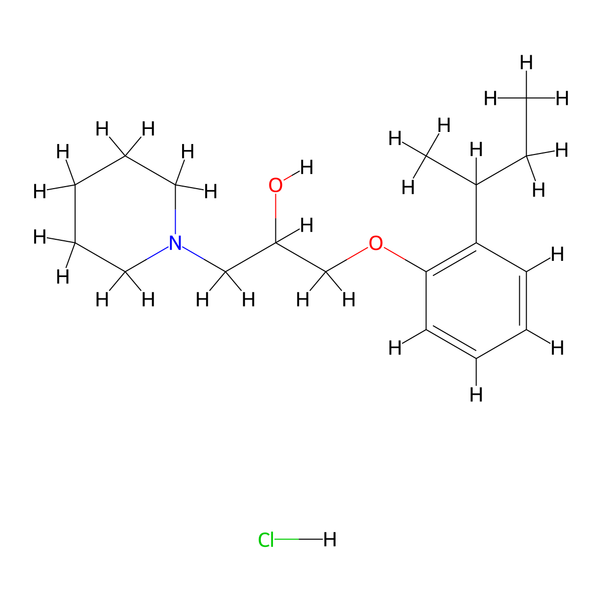 1-(2-(Sec-butyl)phenoxy)-3-(piperidin-1-yl)propan-2-ol hydrochloride molecular structure, CAS 1215804-97-9