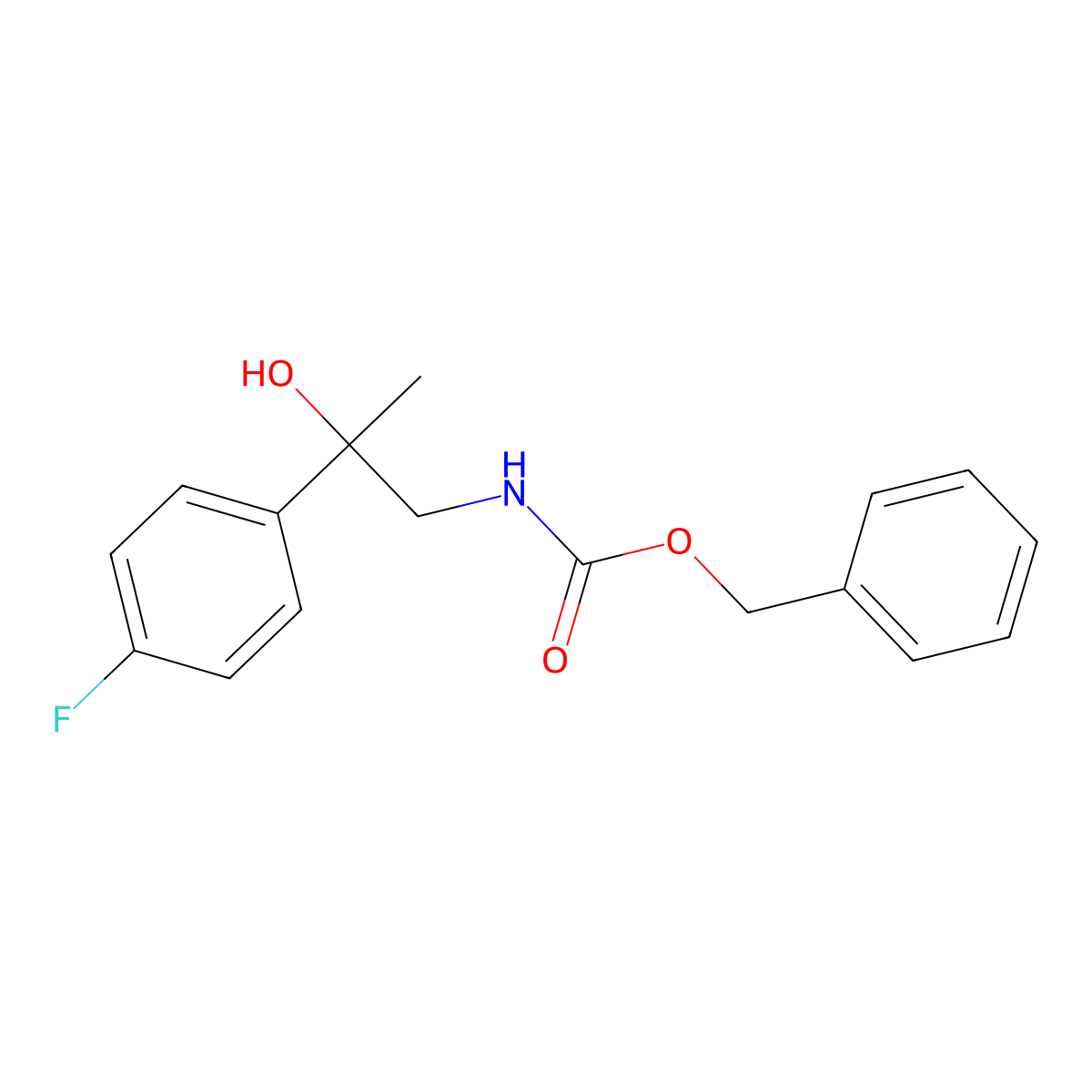 benzyl N-[2-(4-fluorophenyl)-2-hydroxypropyl]carbamate molecular structure, CAS 1215806-11-3