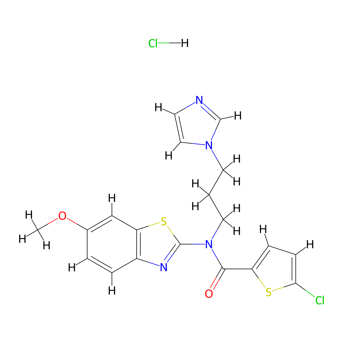 N-(3-(1H-imidazol-1-yl)propyl)-5-chloro-N-(6-methoxybenzo[d]thiazol-2-yl)thiophene-2-carboxamide hydrochloride molecular structure, CAS 1215807-18-3